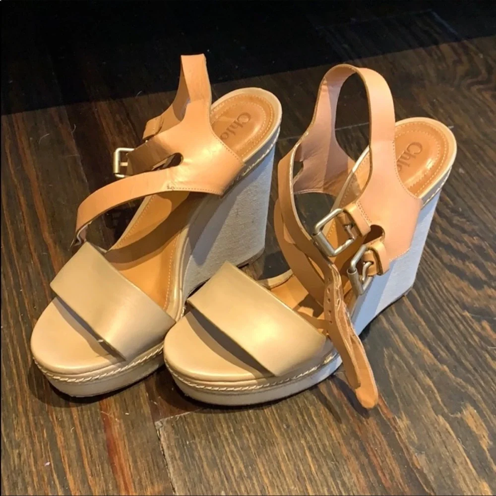 Chloé Wedges size 38 - Picture 2 of 5
